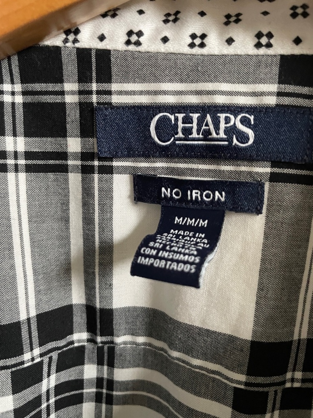Chaps Black and White Plaid Button-Up Shirt - Picture 2 of 10